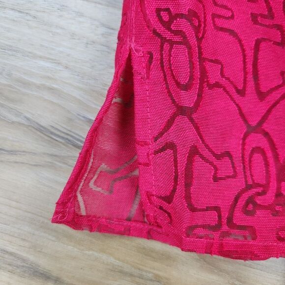 🔹️NWT Alfred Dunner Red Semi-Sheer All Aboard 3/4 Sleeve Size 16W - Picture 8 of 10